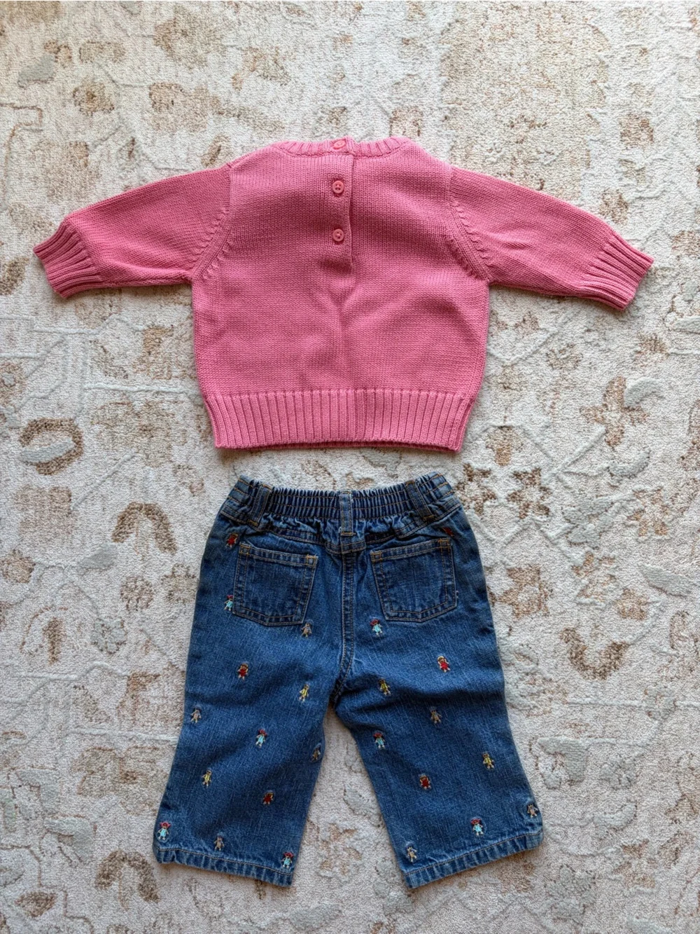 NWT! Vintage Y2K Gymboree “Sugar & Spice” Embroidered Sweater + Jeans Set